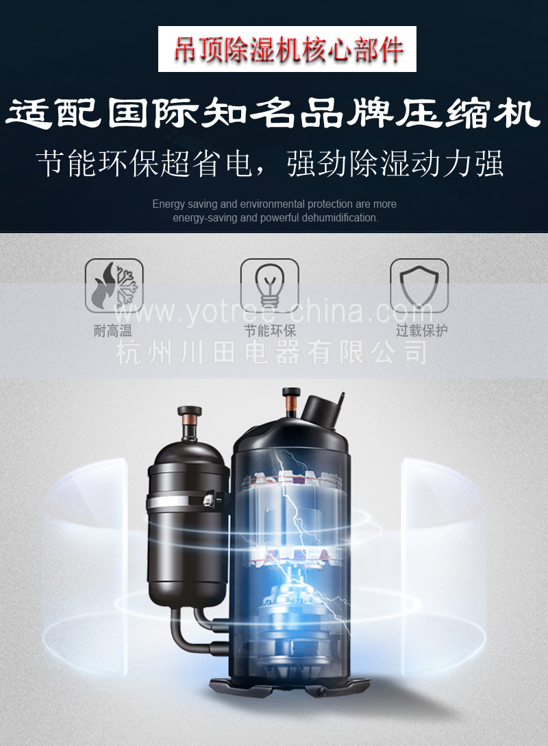 9、YCD系列吊頂除濕機(jī)  精選品牌壓縮機(jī).jpg